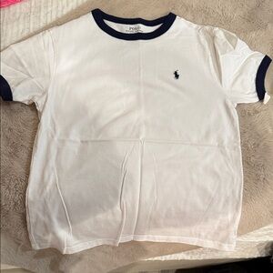 Polo by Ralph Lauren Kids White Tee with Navy Trim